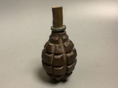 An inert WWI French F1 grenade. Please note - only available to UK buyers. Collection only -