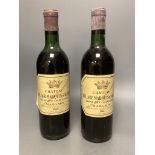 Two Chateau Bel-Air- Marquis D'Aligre, Margaux 1963