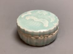 A Chinese Qingbai type box and cover, diameter 8cm