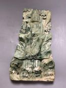 A Chinese jadeite carving of Guanyin, length 33cm
