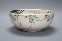 A Japanese satsuma enamelled bowl, 30cm