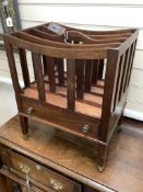 A Victorian mahogany four division canterbury, width 46cm depth 34cm height 58cm