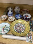A group of Chinese ceramics etc