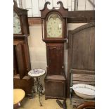 A Victorian oak eight day longcase clock, marked John Richmond of Bradford, height 219cm