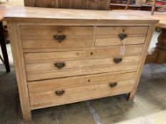 A late Victorian satin walnut chest, width 99cm, depth 52cm, height 76cm