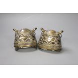 Two 19th century Burmese bronze ox bells, bought in 1995 in Burma or Myanmar