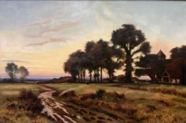 F* K* Crossley, oil on canvas, Landscape, signed and dated 1903