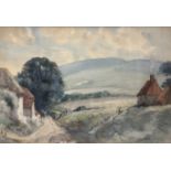 Sidney Dennant Moss (1885-1946), rural landscape, signed, watercolour