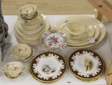 A set of six Coalport game bird plated plates and a Royal Doulton 'The Coppice' pattern part dinner