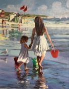 Sherree Valentine Daines, limited edition print, Summertime by the sea, 114/195 with COA, 37 x 29cm