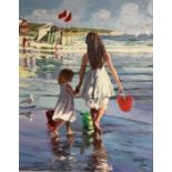 Sherree Valentine Daines, limited edition print, Summertime by the sea, 114/195 with COA, 37 x 29cm