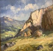 G Swingler oil, hill scene29x29cm