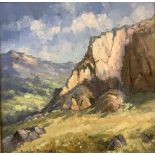 G Swingler oil, hill scene29x29cm