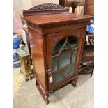 A mahogany cabinet stamped 'Admiral's day cabin 425', width 63cm, depth 42cm, height 115cm