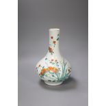 A Chinese enamelled porcelain bottle vase, height 25cm