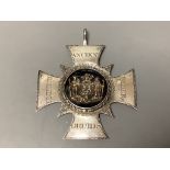 A Victorian silver and enamel and enamel 'United Ancient Order of Druids' medal, with engraved
