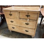 A small Victorian pine chest, width 87cm, depth 47cm, height 86cm