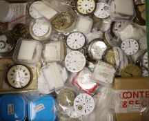A large quantity of assorted pocket watch movements, pars and accessories,some a.f.