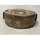 A 19th century Tibetan silver (?) reliquary box