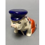 After Charles Noke, a Royal Douton Union Jack British Bulldog, height 7cm