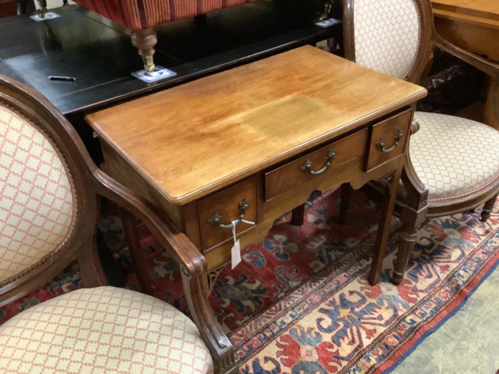 A George III mahogany lowboy, width 78cm, depth 47cm, height 74cm - Image 2 of 4