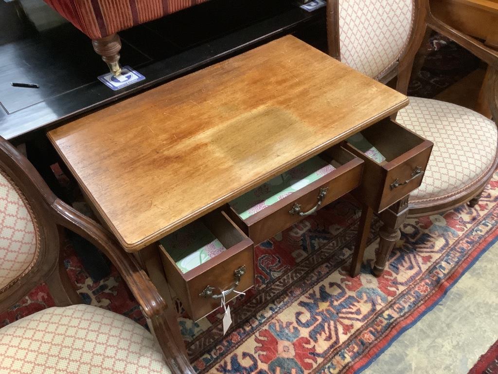 A George III mahogany lowboy, width 78cm, depth 47cm, height 74cm - Image 4 of 4