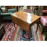 A George III satinwood Pembroke table, width 50cm, depth 87cm, height 71cm