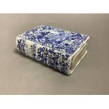 A Dutch Delft box shaped as a book