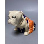 After Charles Noakes, a Royal Doulton Union Jack British Bulldog, RD645658, height 10cm