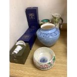 A quantity of mixed ceramics to include Worcester, Wedgwood, Copenhagen etc.