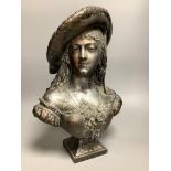 A spelter bust of Odette, circa 1900