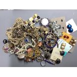 A box of costume jewellery.