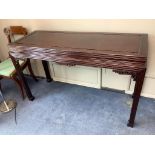 A 20th century Chinese hardwood side or serving table, width 140cm depth 52cm height 84cm