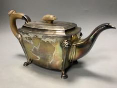 A George VI silver teapot, with engraved presentation inscription, Cooper Brothers & Sons,