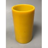 A Chinese Beijing yellow glass brush pot, 15cm