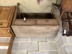 A Gordon Russell light oak two drawer side table, width 99cm, depth 50cm, height 82cm