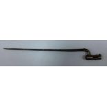 An 1853 pattern Enfield bayonet, length 53cm