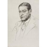 Edgar Holloway (1915-2008), etching, Portrait of T.S. Eliot, signed in pencil, 60/75, 24 x 16cm