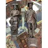 A 19th century pair of figural carvings