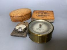 Pastorelli & Rapkin compensated barometer, model number 6557, a Peto & Radford voltometer, treen