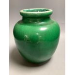 A late 18th / early 19th century Chinese green crackle glaze vase, height 25cm