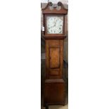 An early 19th century oak cased 30 hour longcase clock, height 207cm