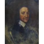Follower of Samuel Cooper (1609-1672) Portrait of Oliver Cromwell, unfinished, oil on canvas 71 x