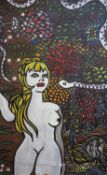John Upton (1933-)‘Eve in the Garden’Oil on canvasInscribed verso140 x 90 cm. unframed