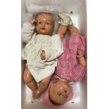 Two composition dolls