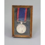 A Crimea medal,unnamed but possibly awarded to Capt. John Richard Blagden Hale, framed and glazed