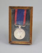 A Crimea medal,unnamed but possibly awarded to Capt. John Richard Blagden Hale, framed and glazed