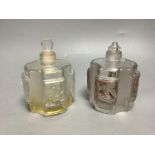 Two Lalique 'Helene' perfume bottles, missing outer covers