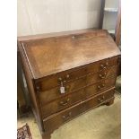 A George III mahogany bureau, width 106cm, depth 52cm, height 104cm