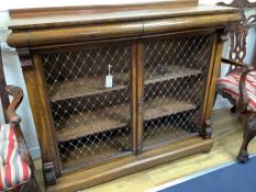 A late Regency mahogany chiffonier, width 122cm, depth 40cm, height 106cm